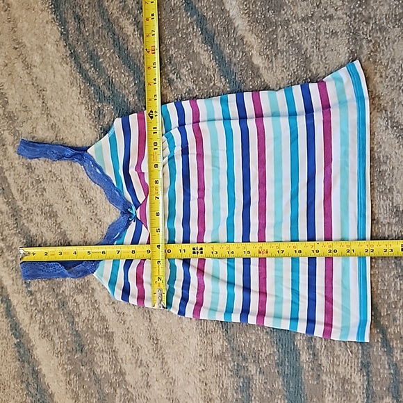 Xhilaration Junior's Matching PJ Set - Lace Cami Tank Top & Capri Pants Sz: XS. - Picture 5 of 9